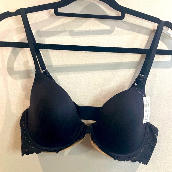 AERIE Sz 34C Padded Under Trimming Lace Sides Adjustable Straps Back Bra NEW - Picture 1 of 11